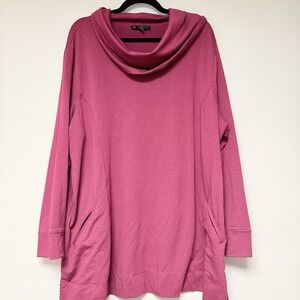 N Touch Women's Maroon Cowl Neck Blouse Size 3X